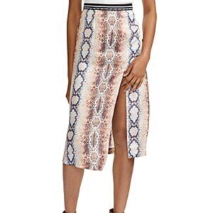 Maje Snake Print Maxi Skirt in Brown and Cream Size 2-4 (US)